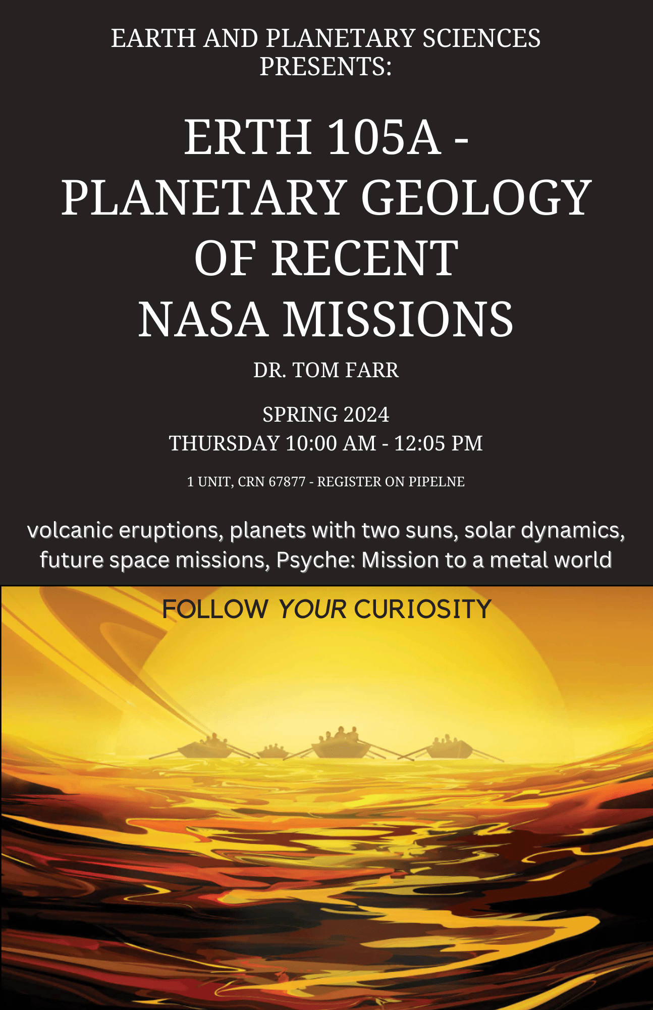 ERTH 105A Geology of Recent NASA Missions Santa Barbara